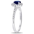 thumbnail image 4 of FB Jewels 10kt White Gold Womens Oval Lab-Created Blue Sapphire Solitaire Ring 3/4 Cttw, 4 of 4