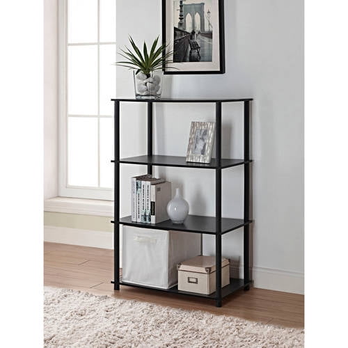 Mainstays no tools 4 shelf standard storage bookshelf deals