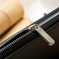 thumbnail image 4 of Cross Pattern Men Wallet Leather Long Wallet Purse with Zipper Closure, 4 of 6