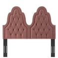 thumbnail image 2 of Tufted Headboard, Twin Size, Velvet, Pink, Modern Contemporary Urban Design, Bedroom Master Guest Suite, 2 of 9