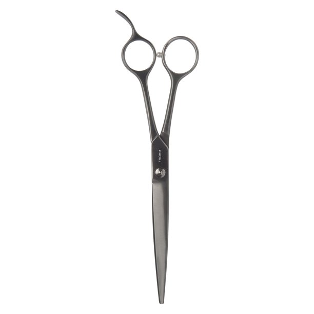 Fromm Professional Invent - Tijeras de precisión de 7,25 pulgadas sobre peine, tijeras de peluquero en acero tratado térmicamente con mango opuesto, hoja biselada, borde liso para líneas nítidas
