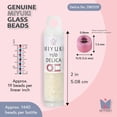 thumbnail image 3 of Miyuki Delica Seed Beads – Size 11/0 (1.6 mm), DB0109, Cream Crystal AB, 7.2 g, Approx. 1440 Beads, 3 of 7