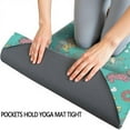 thumbnail image 3 of Cartoon Unicorn Donut Heart Pattern Hot Yoga Mat Towel Non Slip for Hot Yoga - Quick-Drying Yoga Mat Cover with 4 Corner Pockets with Travel Bag - Hot Yoga Towel Non Slip 70"x26", 3 of 6