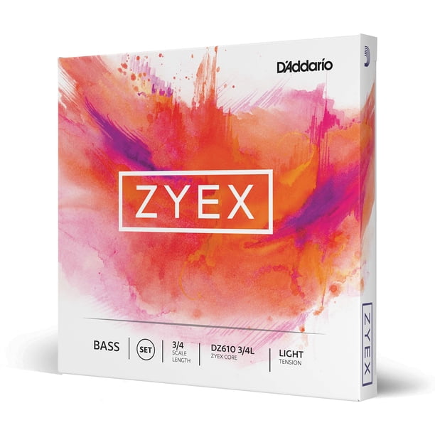 Juego de cuerdas para bajo D'Addario Zyex escala 3/4 tensión ligera