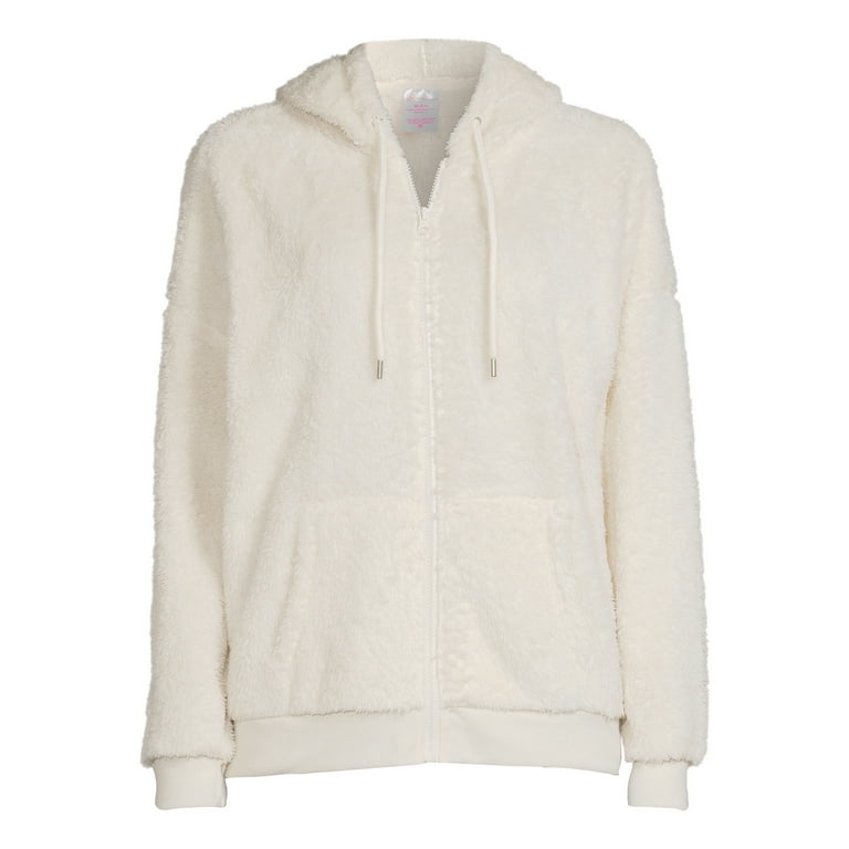 No Boundaries Junior s Faux Sherpa Hoodie Walmart