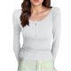 thumbnail image 5 of Ailaofu Womens Tunic Shirts Long Sleeve Henley Shapewear Tops Ribbed Knit Base Layers Slim Fit Button Down Blouse, 5 of 5