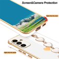 thumbnail image 7 of Compatible with Samsung Galaxy A14 5G Case Silicone Shockproof with Love Heart Wrist Strap Chain for Women, Galaxy A14 5G Case Ultra Thin and Soft Cases Samsung A14 5G Phone Case (White), 7 of 7