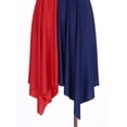 thumbnail image 6 of TiaoBug Womens Lyrical Dance Dress Sleeveless Tunic Metallic Color Block Dance Dresses Navy Blue&Red L, 6 of 7
