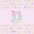 thumbnail image 2 of meiyoeat Pastel Rainbow Initial D Twin Sheets,Balloon Ombre Alphabet Print Bedding For Girl,3-Piece,1 Fitted Sheet and 1 Pillowcase, 2 of 3