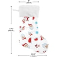 thumbnail image 2 of Coolnut Christmas Stocking Set of 1, Christmas Santa Claus Xmas Stockings and Plush Fur Cuff Stockings Fireplace Decorations for Family Holiday Xmas Party Decorations, 2 of 7