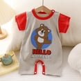 thumbnail image 2 of mgoYE Baby Boy Girl Romper Toddler Infant Unisex Short Sleeve Jumpsuit Shorts Summer One Piece|Grey 0-3 Months, 2 of 5