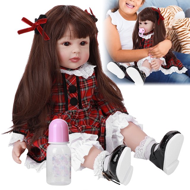 Muñecas Reborn Realistas Súper Lindas De 60 Cm ANGGREK Muñeca Reborn De Silicona Suave Al Tacto