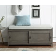 thumbnail image 3 of Small Storage Bench for Entryway with Seating and Cabinets, Shoe Storage Bench with Doors, End of Bed Storage Bench - Multicolor, 3 of 8