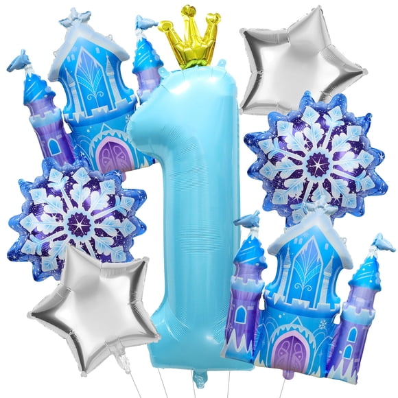 Set de globos Gretion de 7 piezas para 1.er cumpleaños, tema invernal