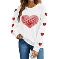 thumbnail image 2 of Avrnliq Womens White Valentine's Day Sweatshirt Hoodie | Cute Oversized Fleece Pullover Gift for Her, Girlfriend or Wife,Size S, 2 of 8