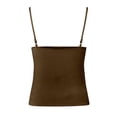 thumbnail image 4 of KHONTS Women's Basic Double Lined Scoop Neck Tanks Tops Adjustable Strap Cami Tank Summer Sleeveless Tops Brown L, 4 of 6