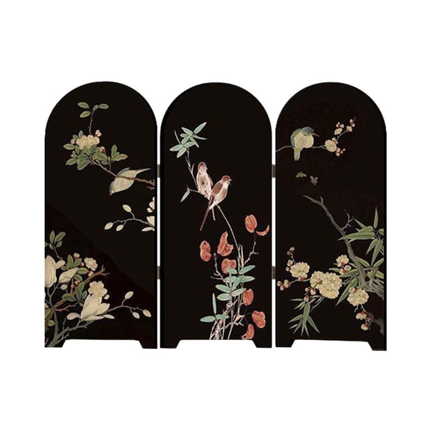 Mini pantalla decorativa de diseño chino, pequeño separador de mesa de 24x20 cm, regalo de empresa. Estilo D