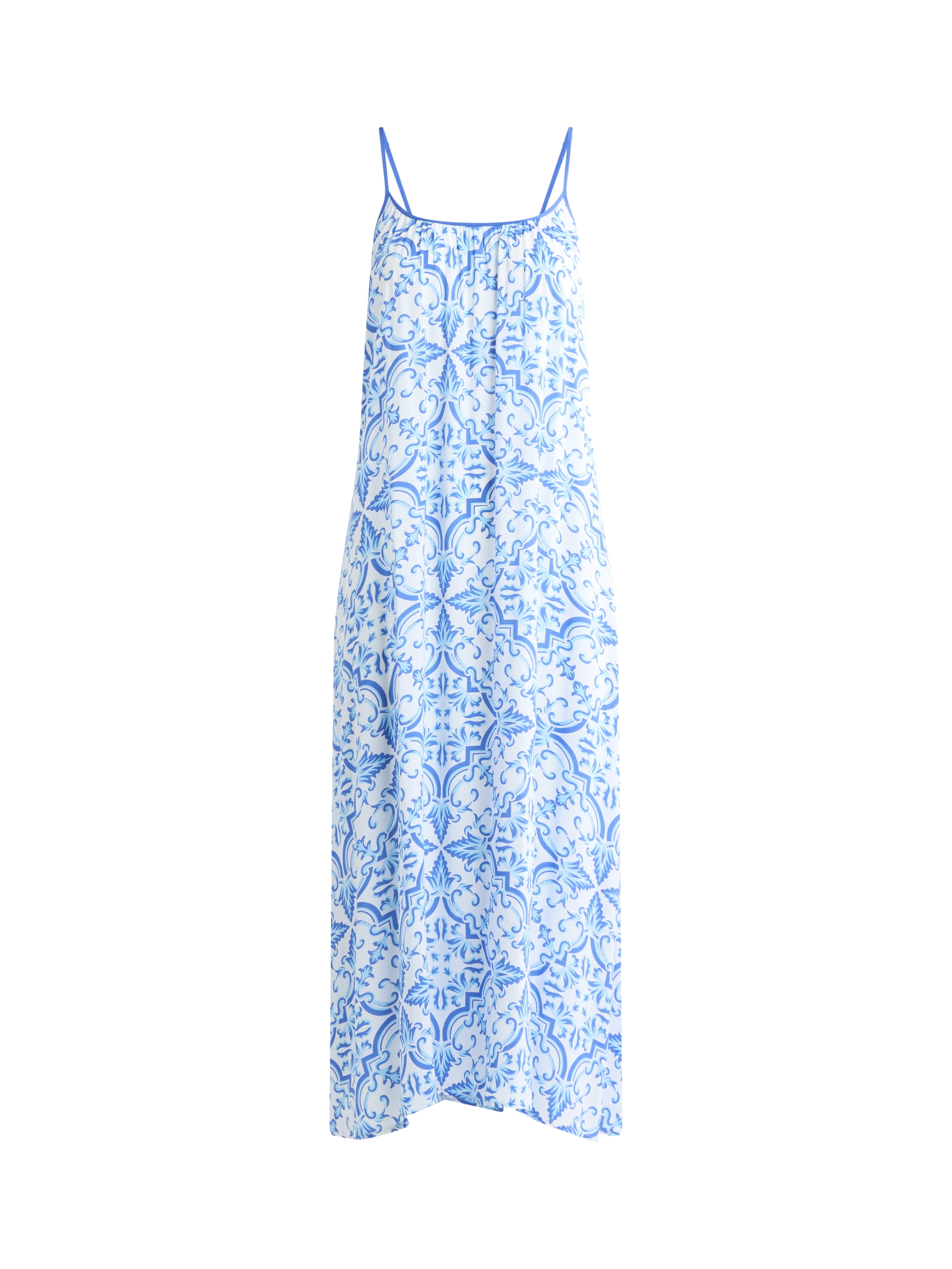 Joyspun Women’s Sleepwear Woven Strappy Maxi Nightgown, Sizes S-4X