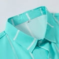 thumbnail image 7 of USNSM Mens Hawaiian Beach Striped Button Shirts Down Summer Shirt Casual Printed Turndown Short Sleeve Shirt Blouse Blue XL, 7 of 7