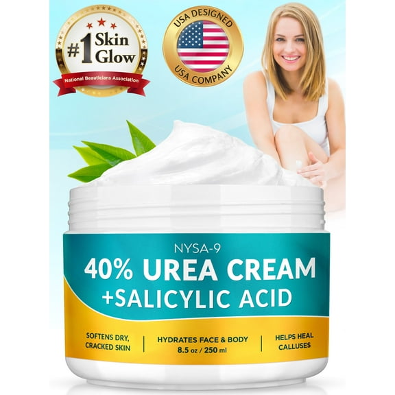 Urea Cream 40% + Salicylic Acid (8.5 oz), Foot Cream to Help Dry, Cracked Feet & Heels by Nysa-9