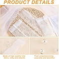 thumbnail image 4 of 2 pares de guantes largos abullonados transparentes de tul blanco (2 estilos diferentes), guantes abullonados transparentes con perlas y mangas largas, guantes de tul blanco con perlas., 4 of 6