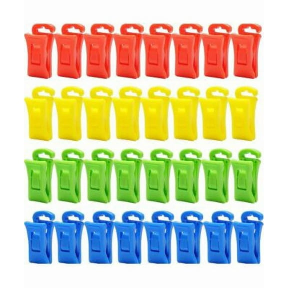 ZYLER- 32Pcs Plastic Clothespins Laundry Clips Clothes Pegs Pins Hangs Clothing Heavy