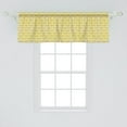 thumbnail image 2 of Ambesonne Floral Window Valance, Retro Spring Flowers Art, 54" X 18", Yellow and Lime Green, 2 of 3