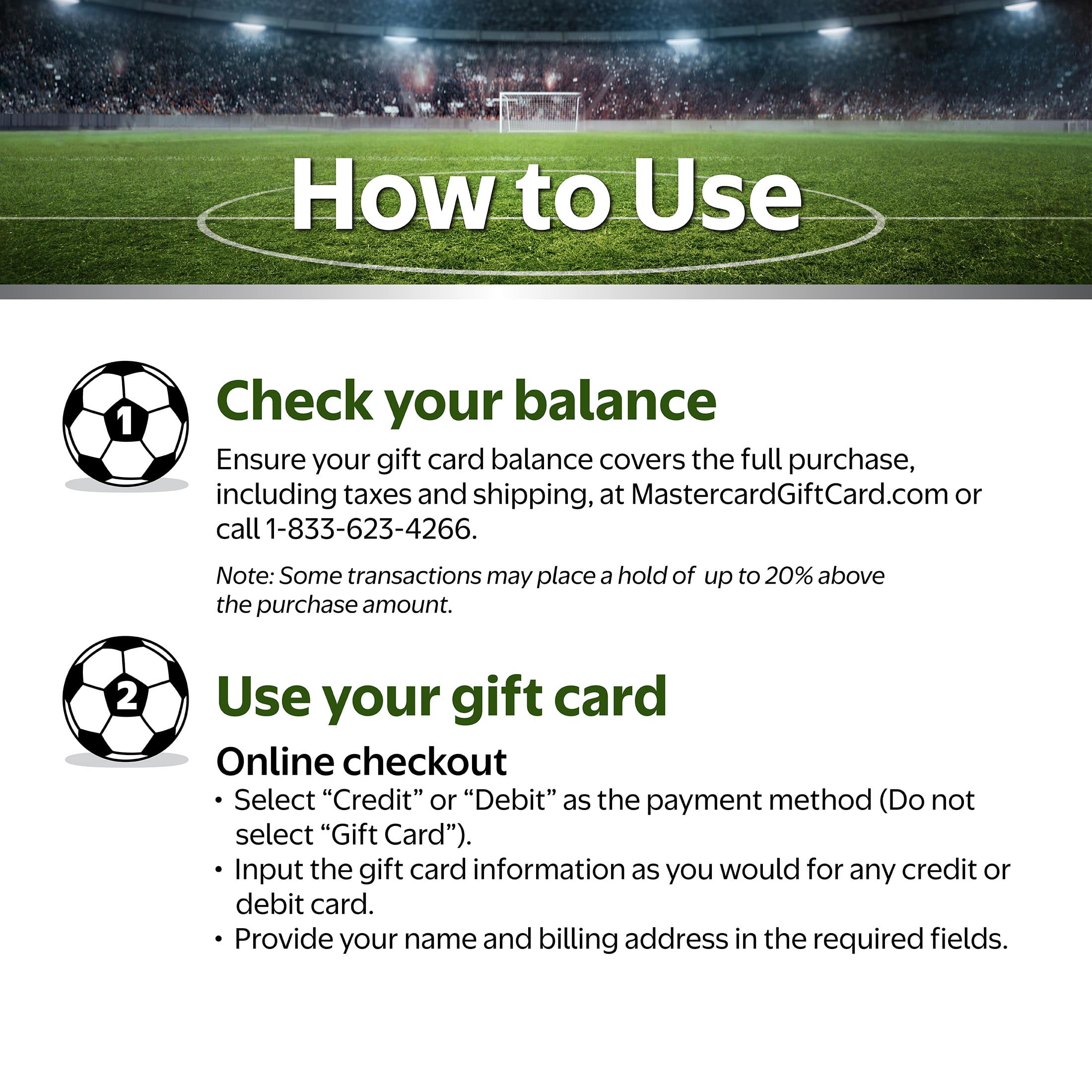 Mastercard® $20-$500 eGift Messi (Plus 6.84 Purchase Fee) [Email Delivery]