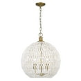 thumbnail image 3 of Golden Lighting Florence 3-light Pendant in Brushed Champagne Brass, 3 of 6