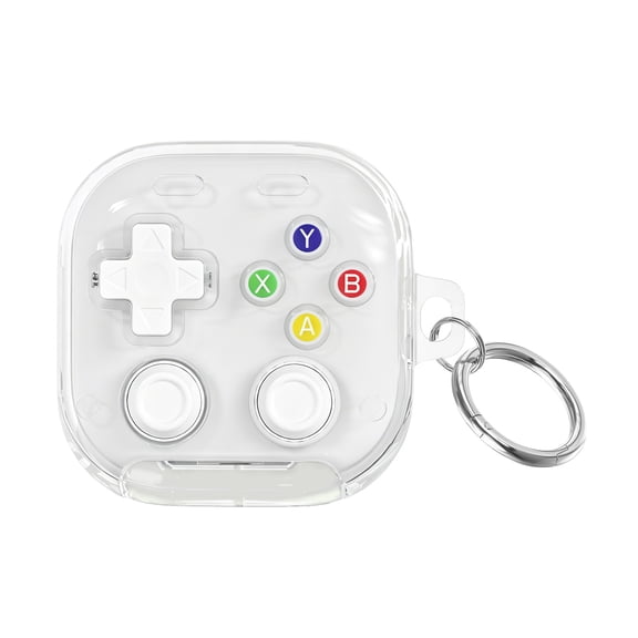 Transparent TPU Protective Case for Samsung Galaxy Buds 4 / Buds 4 Pro Headphones, Secure Locking Mechanism, 3D Pressure-Relief Buttons, Phone Stand Function, Includes Hook