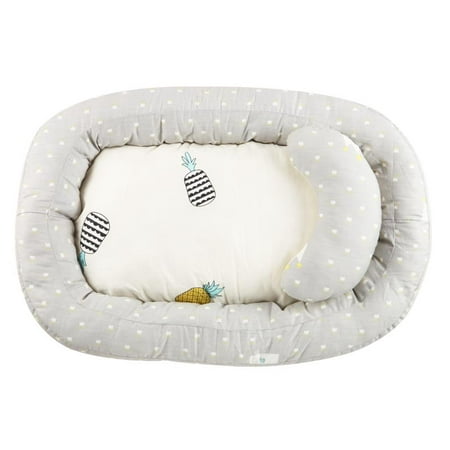 Baby Bassinet for Bed,Newborn Infant Bassinet Baby Nest Snuggle Bed Crib Mattress Baby Sleeping Nest Pillow Bed Baby Lounger for Kids Nursery Bedroom Living Room