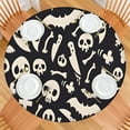 thumbnail image 2 of Spooky Halloween Icons Pattern Round Fitted Tablecloth with Elastic Edge,Dining Table Cover Waterproof,Outdoor Round Tablecloth for Camping,Dining,Indoor and Outdoor, 2 of 7