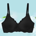 thumbnail image 2 of Hontri Wireless Full Coverage Sports Bra Women's No Underwire Bralette - Full Coverage Soft Support Sports Bra - Comfortable Everyday & Light Workout Bra (S-XXL) (Black | L), 2 of 3