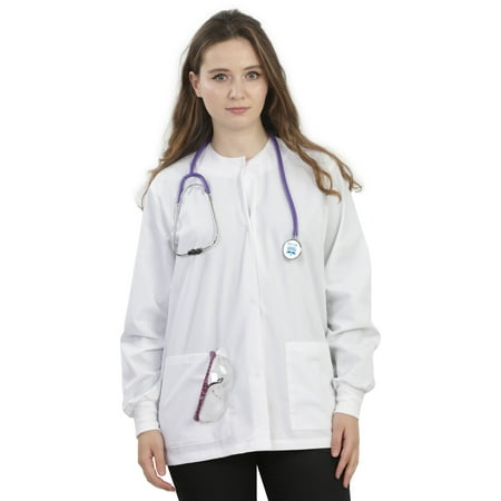 

MAZEL UNIFORMS WOMENS SCRUB JACKET WITH KNIT SLEEVES