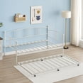 thumbnail image 1 of AKDSteel Metal Daybed With Steel Slat Support And Arched Headboard, Perfect For Living Room Or Bedroom, 1 of 7