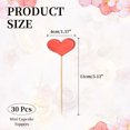 thumbnail image 2 of Uxcell Heart Cupcake Toppers Love Heart Cake Toppers Mini Cupcake Picks, Fit for Wedding Engagement Birthday Party Red, 2 of 7