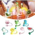 thumbnail image 3 of 1Pcs Straw Tips Cover, Silicone Straw Tips Drinking Cap Proof Plugs Cover Creative Cup Accessories 6-8mm Straw Sealing Tools (C), 3 of 5