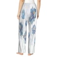thumbnail image 3 of Haiem Pale Blue Lotus Flowers Women's Pajama Pants Ultra Lightweight Pjs Bottoms Sleepwear Bottom Pants With Pocket Drawstring-Large, 3 of 9