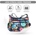 thumbnail image 4 of AOUNQ Crossbody Purses and Handbags for Women Multi Pocket Floral Shoulder Bags Ladies Casual Nylon Purse, 4 of 6