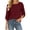 Wine, variant on Cilsoka Womens 3/4 Sleeve Tops and Blouses Dressy Casual Crewneck Shirt for Business Work Summer Trendy Vacation Tshirt