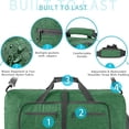 thumbnail image 7 of URSOFINE 65L Large Duffle Bag, Foldable Travel Gym Bag with Shoe Compartment, Lightweight Water Repellent Tear Resistant for Camping, Weekender, Overnight Travel, 7 of 7