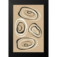 thumbnail image 2 of Aesthete 10x14 Black Modern Framed Museum Art Print Titled - Water Circles Terra, 2 of 5