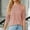 Pink, variant on Oplxuo Cold Shoulder Tops for Women Loose Crew Neck Long Sleeve Tee Shirts Dressy Casual Solid Tunic Blouse