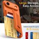 thumbnail image 2 of Funda Cartera Oterkin para iPhone 17 Air 6.5" con Protector RFID y Soporte, Naranja, 2 of 8