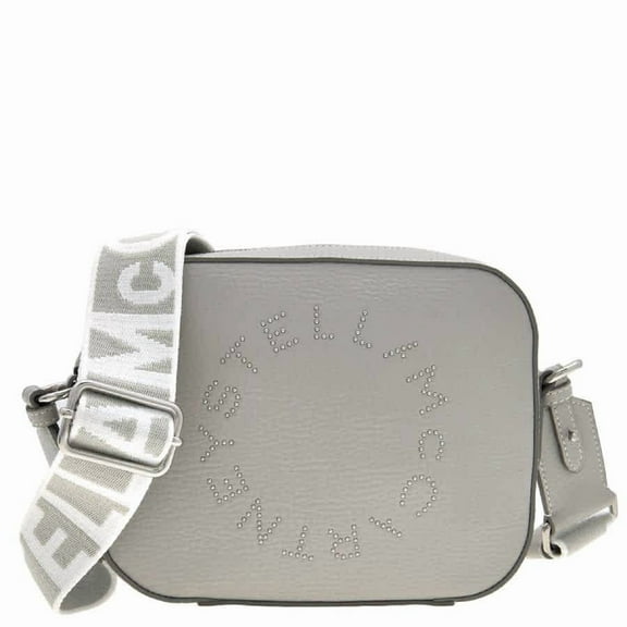 Stella McCartney Grey Logo Camera Crossbody Bag