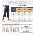 thumbnail image 4 of Xidunhg Women's Capri Pants Wide Leg Plus Size Lightweight Quick Dry Casual Summer Sweatpants Hiking Walking Darkgrey L, 4 of 10