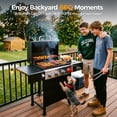 thumbnail image 3 of MASTER COOK 4 Burner Propane Gas Grill with Sear Burner, 56,500 BTU with Side Burner, 549 Sq.in. Cooking Area, Suitable for Outdoor Cooking, 3 of 10