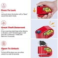 thumbnail image 4 of Candado de disco Antirrobo ACTIVE con alarma de 110 dB rojo, 4 of 5
