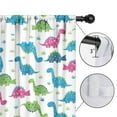 thumbnail image 4 of Blackout Kids Curtains,White Cartoon Dinosaurs Childrens Insulated Curtains Set Of 2,Bedroom Essentials,Toddler Room Decor 52"x84", 4 of 5