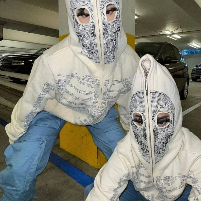 YCNYCHCHY Spring 2023 New Women Y2K Skeleton Hoodies pastel YCNYCHCHY Spring 2023 New Women Y2K Skeleton Hoodies pastel